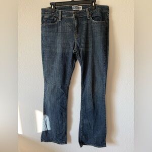 Signature by Levi Strauss Dark Blue Bootcut Jeans, Low Rise